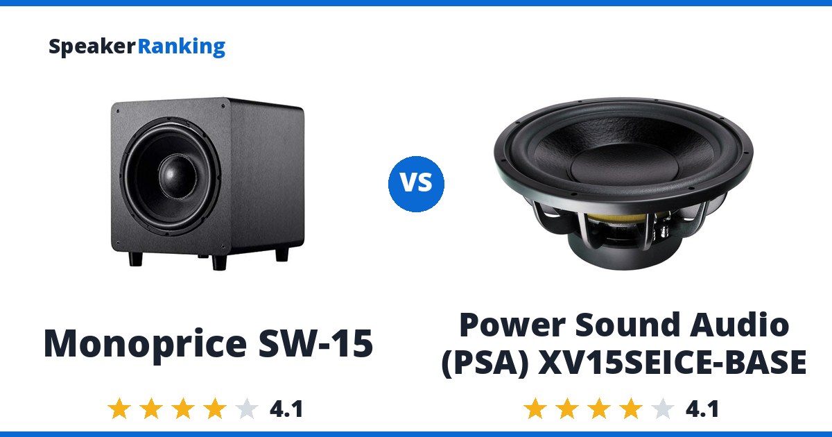 Monoprice SW-15 vs Power Sound Audio (PSA) XV15SEICE-BASE