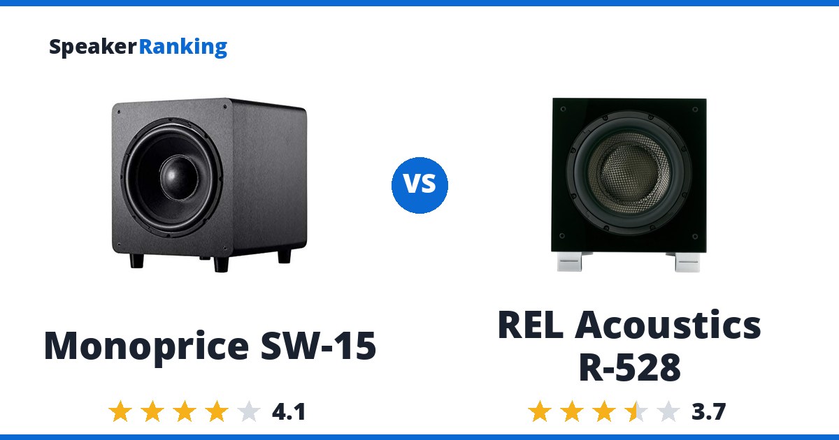 Monoprice SW-15 vs REL Acoustics R-528