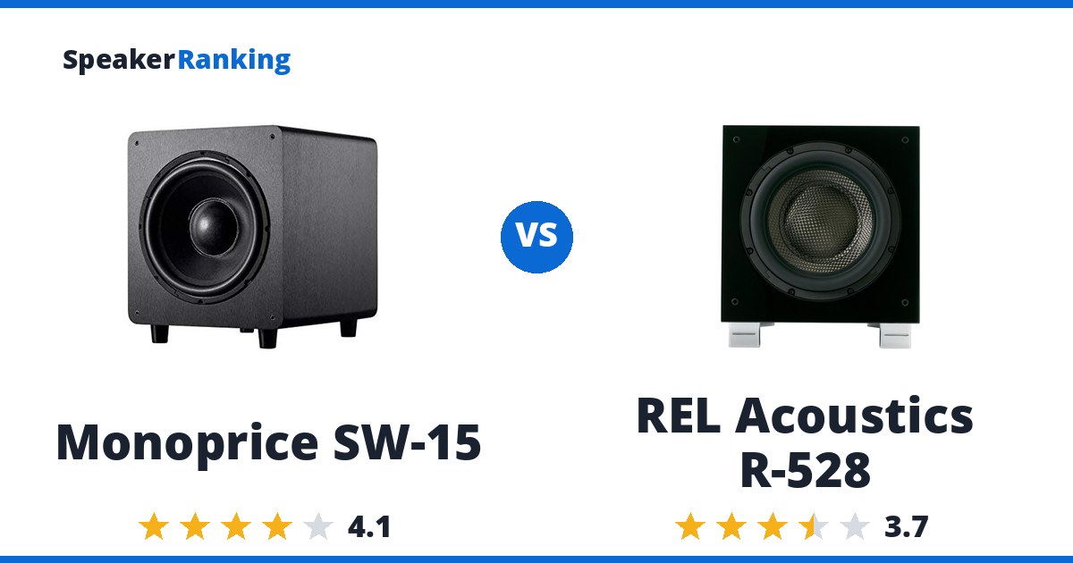 Monoprice SW-15 vs REL Acoustics R-528