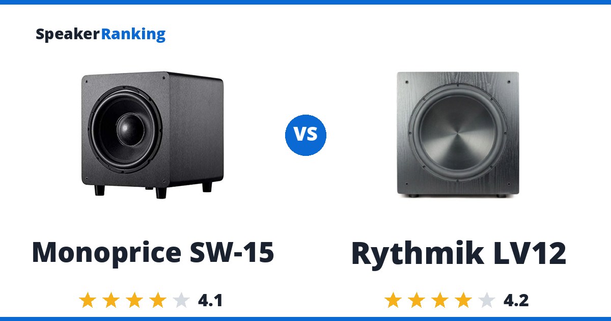 Monoprice SW-15 vs Rythmik LV12