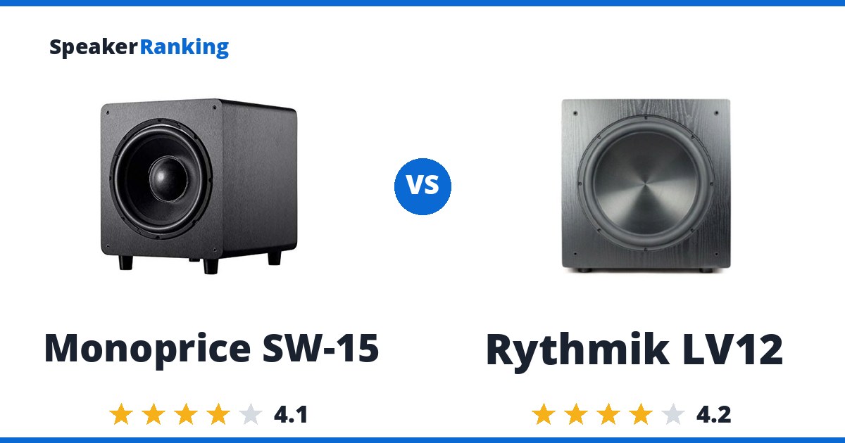 Monoprice SW-15 vs Rythmik LV12
