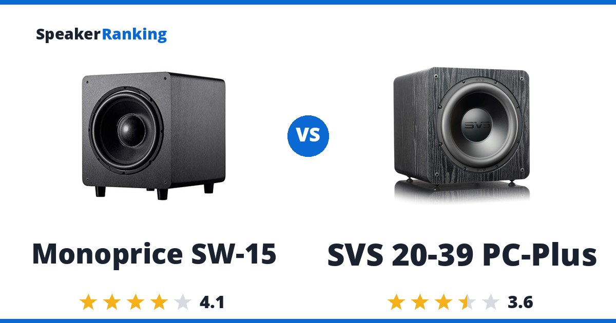 Monoprice SW-15 vs SVS 20-39 PC-Plus