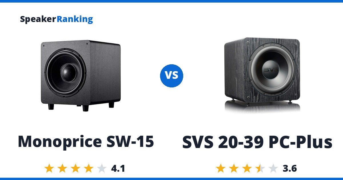 Monoprice SW-15 vs SVS 20-39 PC-Plus