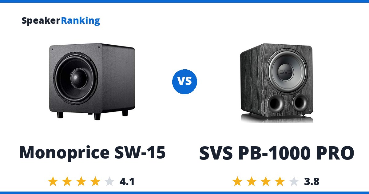 Monoprice SW-15 vs SVS PB-1000 PRO