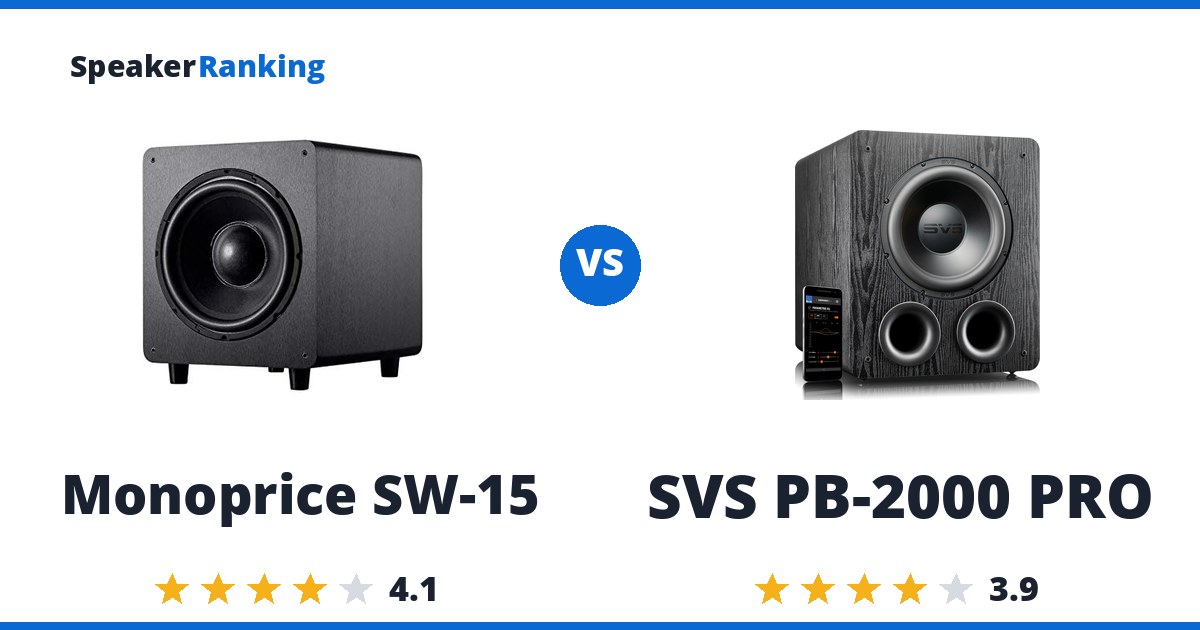Monoprice SW-15 vs SVS PB-2000 PRO