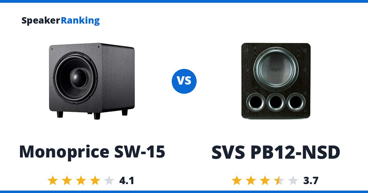 Monoprice SW-15 vs SVS PB12-NSD