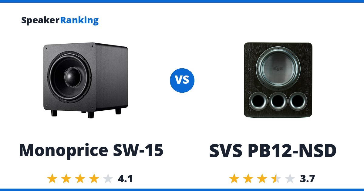Monoprice SW-15 vs SVS PB12-NSD