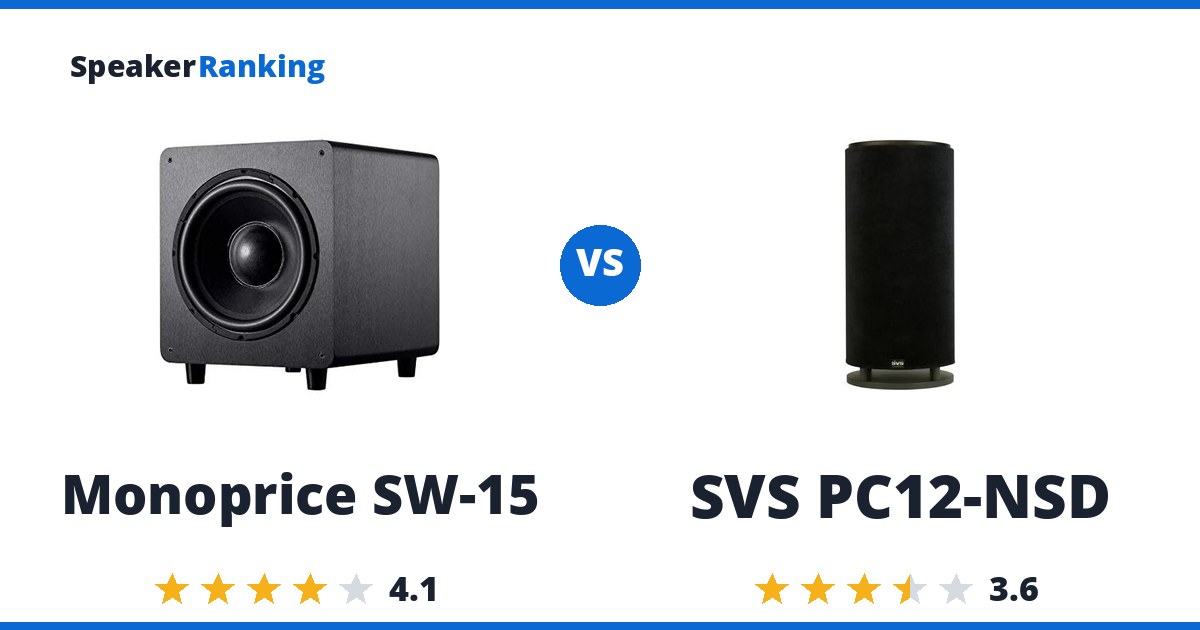 Monoprice SW-15 vs SVS PC12-NSD