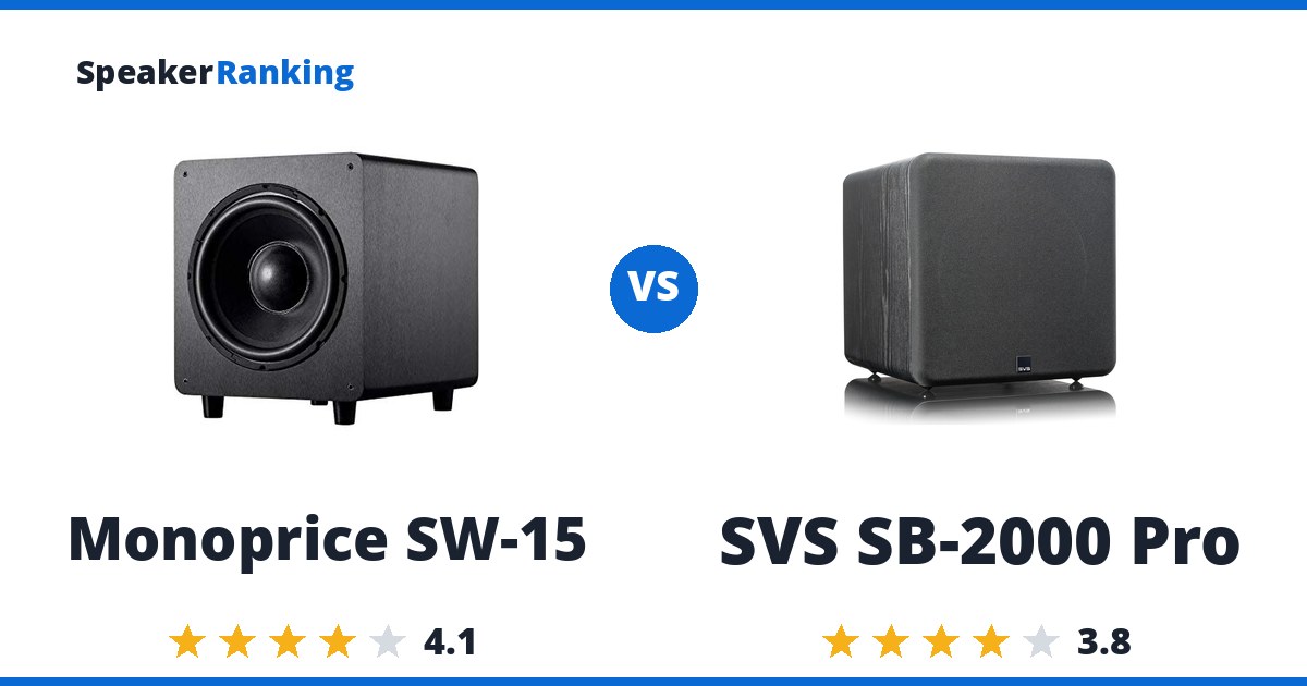 Monoprice SW-15 vs SVS SB-2000 Pro