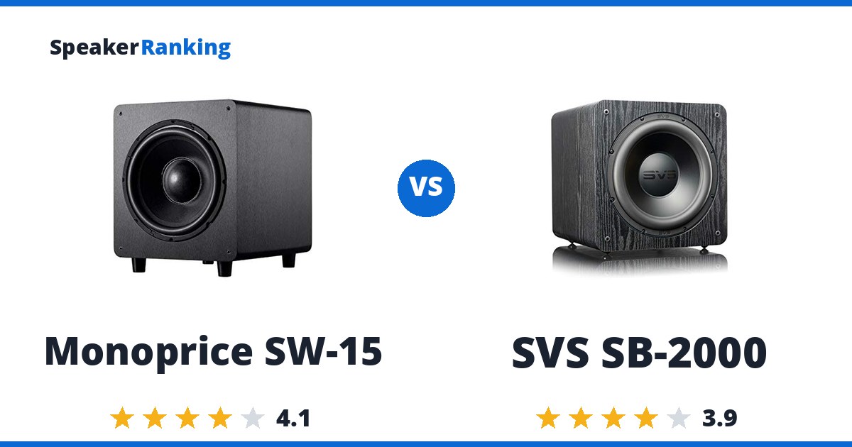 Monoprice SW-15 vs SVS SB-2000