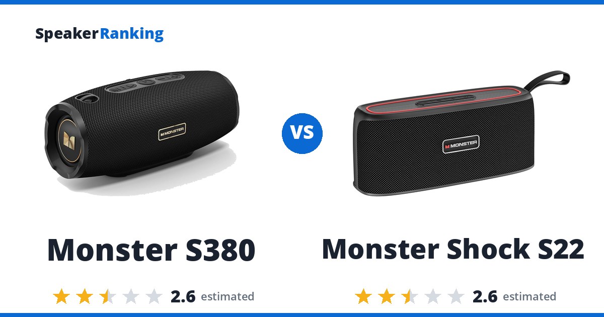 Monster S380 vs Monster Shock S22