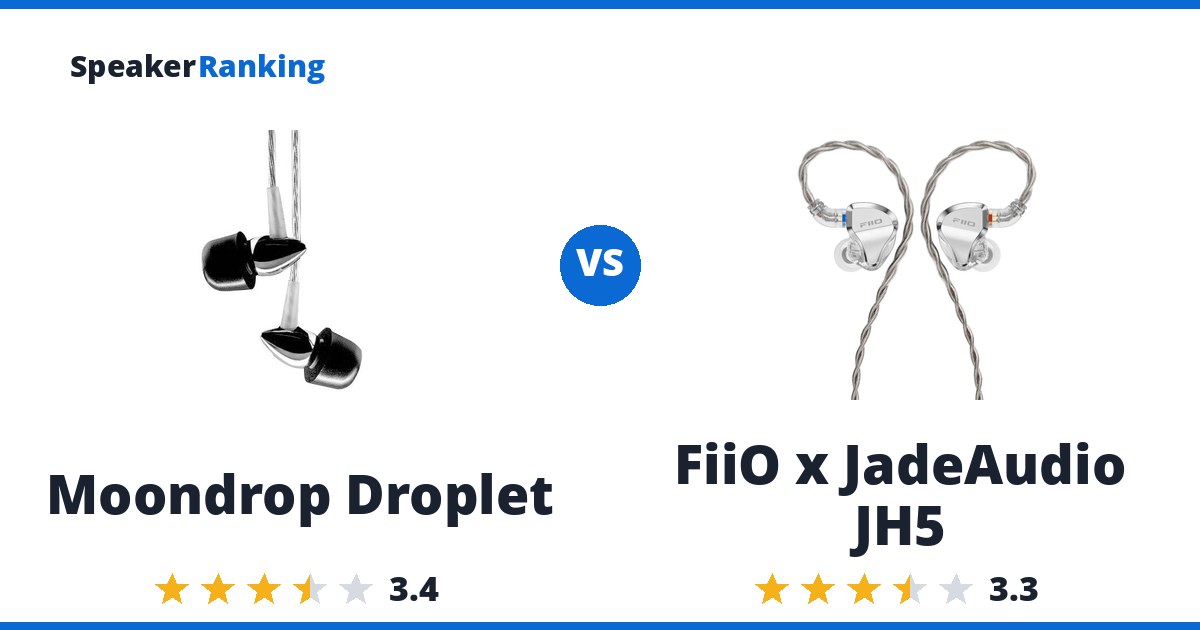 Moondrop Droplet vs FiiO x JadeAudio JH5