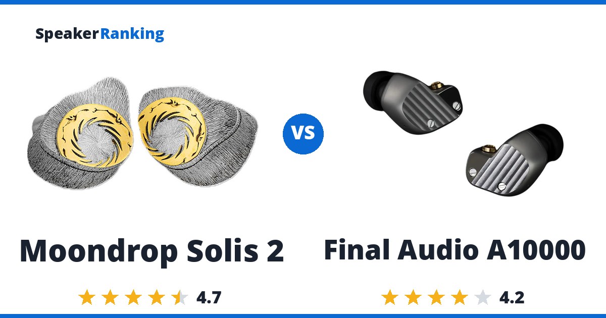 Moondrop Solis 2 vs Final Audio A10000