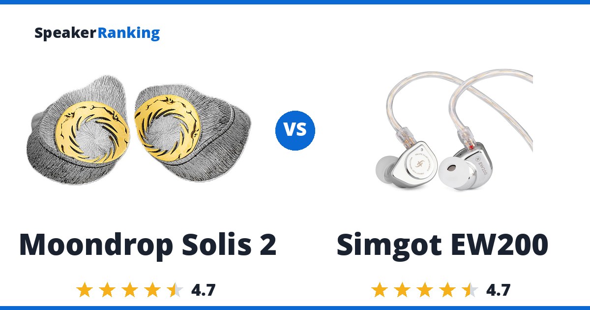 Moondrop Solis 2 vs Simgot EW200