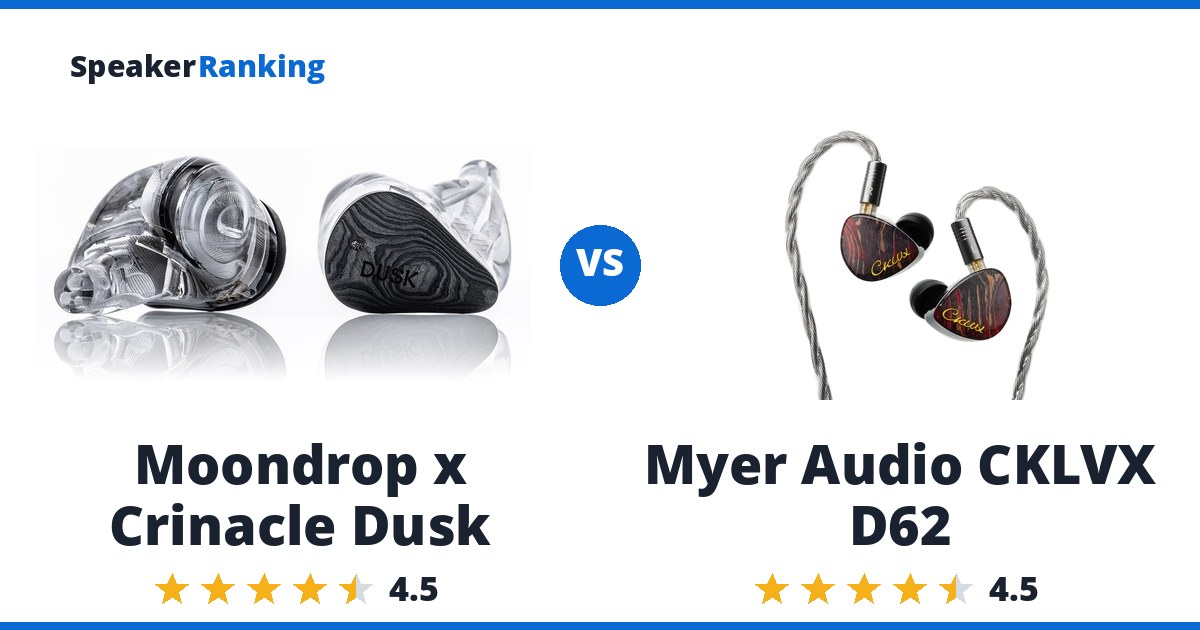 Moondrop x Crinacle Dusk vs Myer Audio CKLVX D62