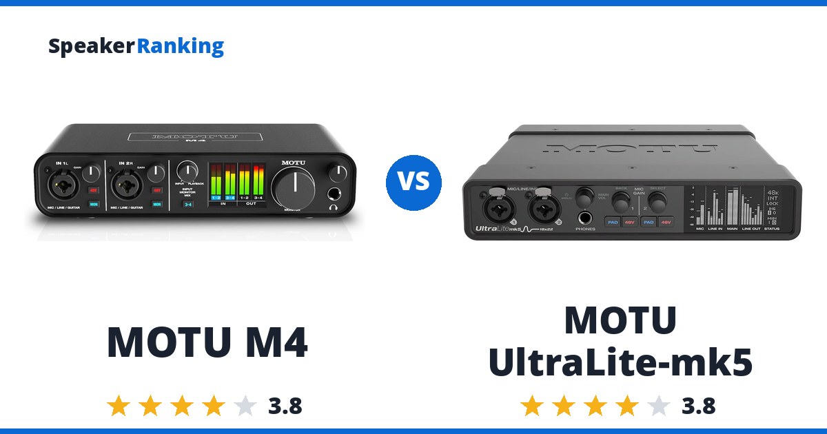 MOTU M4 vs MOTU UltraLite-mk5