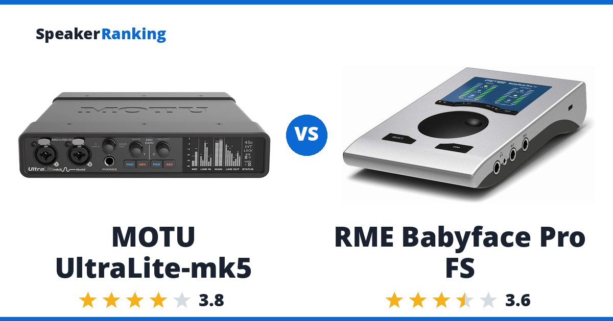 MOTU UltraLite-mk5 vs RME Babyface Pro FS