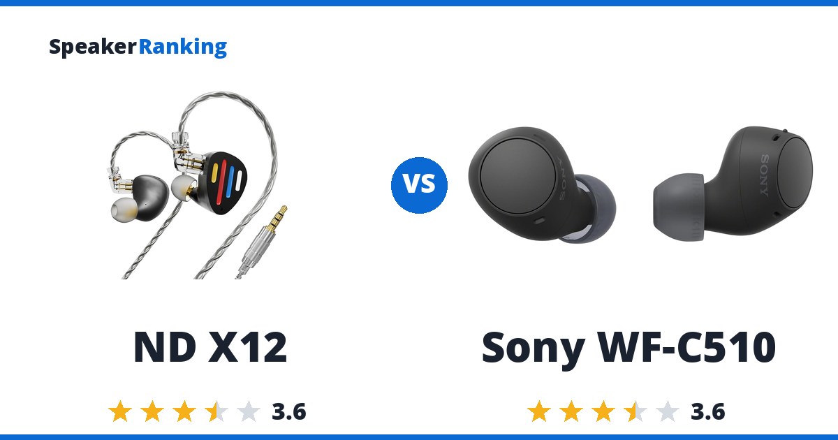 ND X12 vs Sony WF-C510