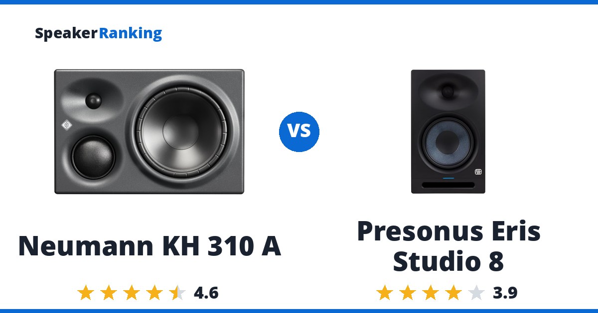 Neumann KH 310 A vs Presonus Eris Studio 8