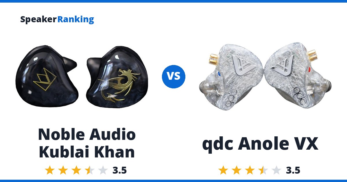 Noble Audio Kublai Khan vs qdc Anole VX