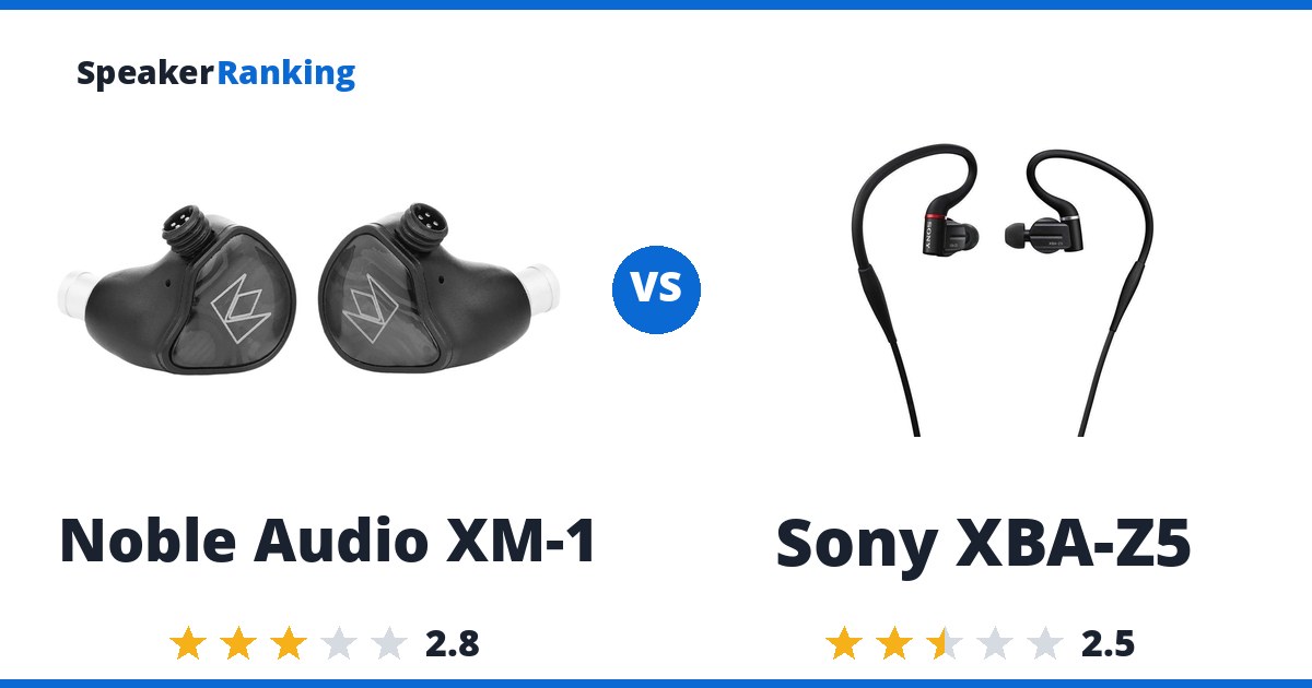 Noble Audio XM-1 vs Sony XBA-Z5