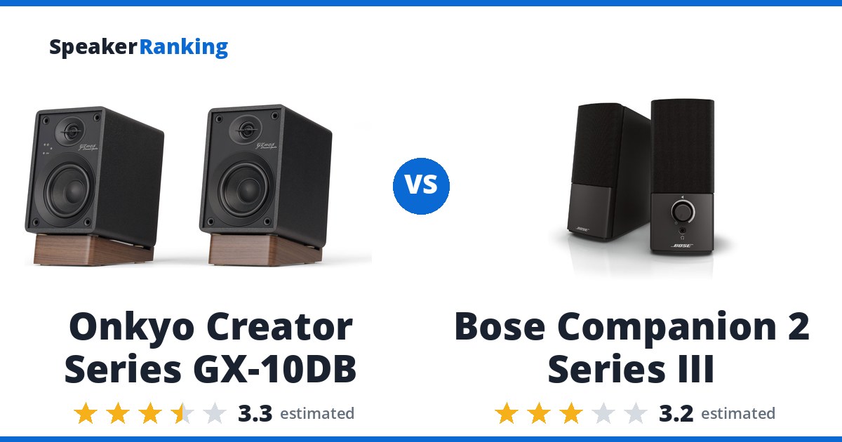 Onkyo Creator Series GX-10DB vs Bose Companion 2 Series III