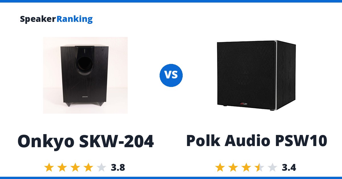 Onkyo SKW-204 vs Polk Audio PSW10