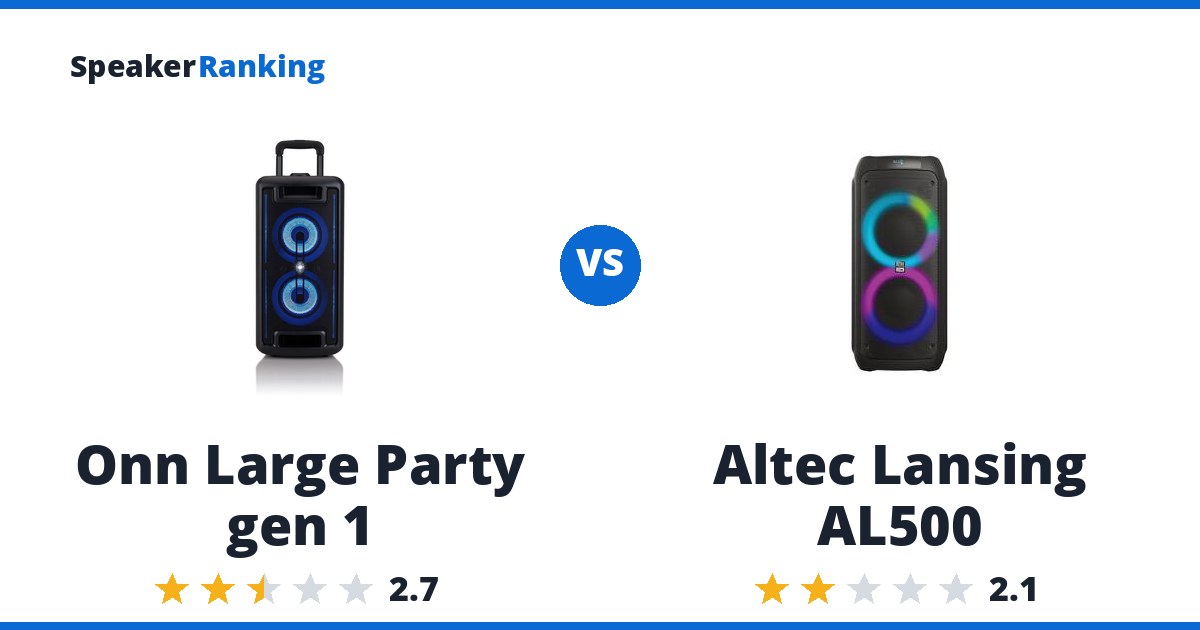 Onn Large Party gen 1 vs Altec Lansing AL500