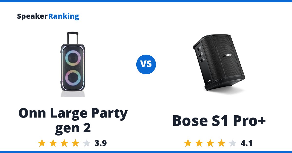 Onn Large Party gen 2 vs Bose S1 Pro+