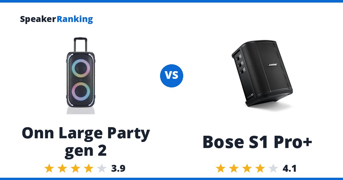 Onn Large Party gen 2 vs Bose S1 Pro+