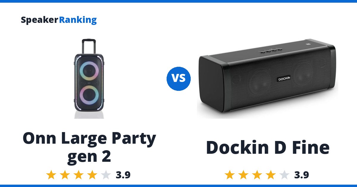 Onn Large Party gen 2 vs Dockin D Fine