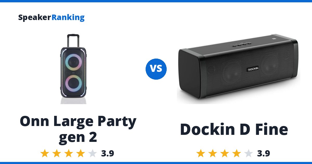 Onn Large Party gen 2 vs Dockin D Fine