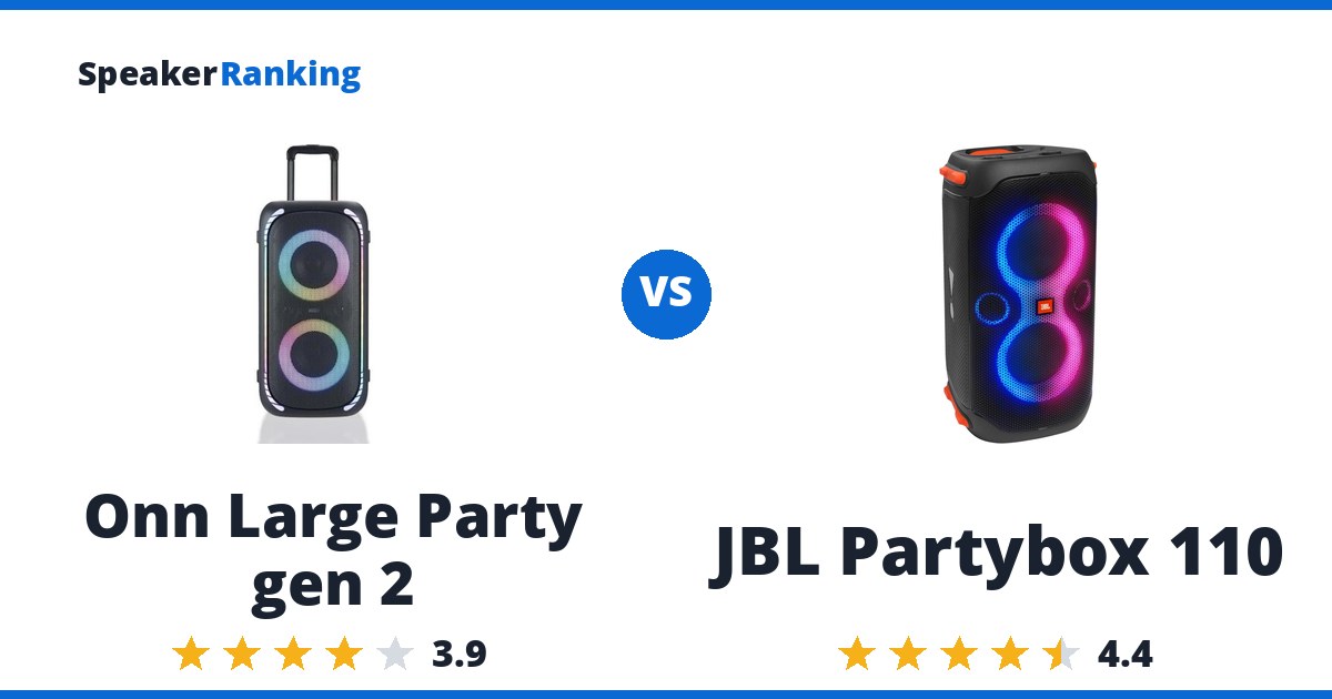 Onn Large Party gen 2 vs JBL Partybox 110