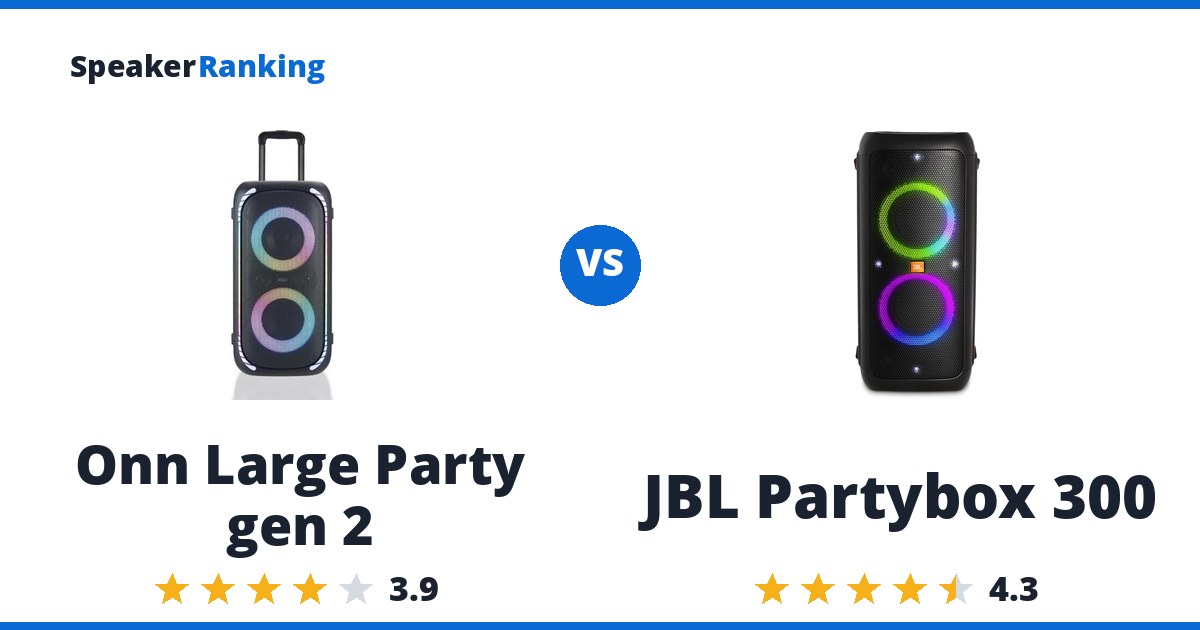 Onn Large Party gen 2 vs JBL Partybox 300