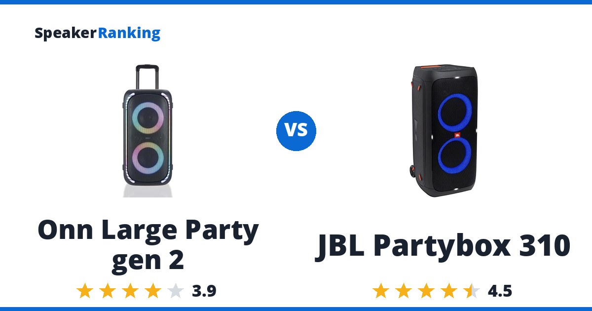 Onn Large Party gen 2 vs JBL Partybox 310