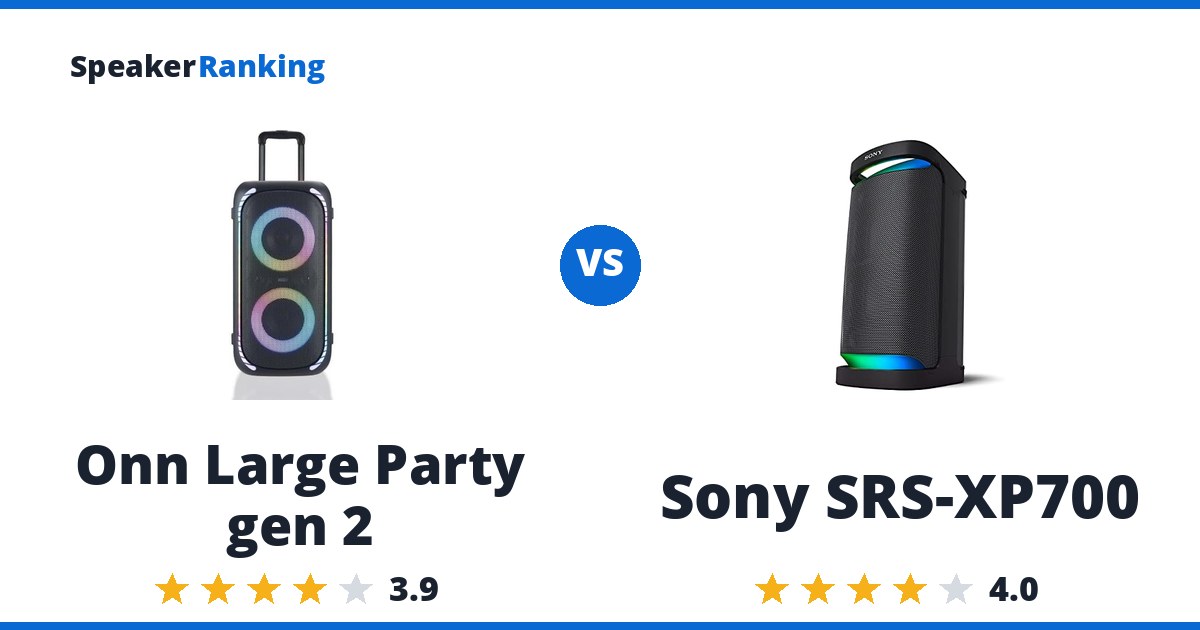 Onn Large Party gen 2 vs Sony SRS-XP700