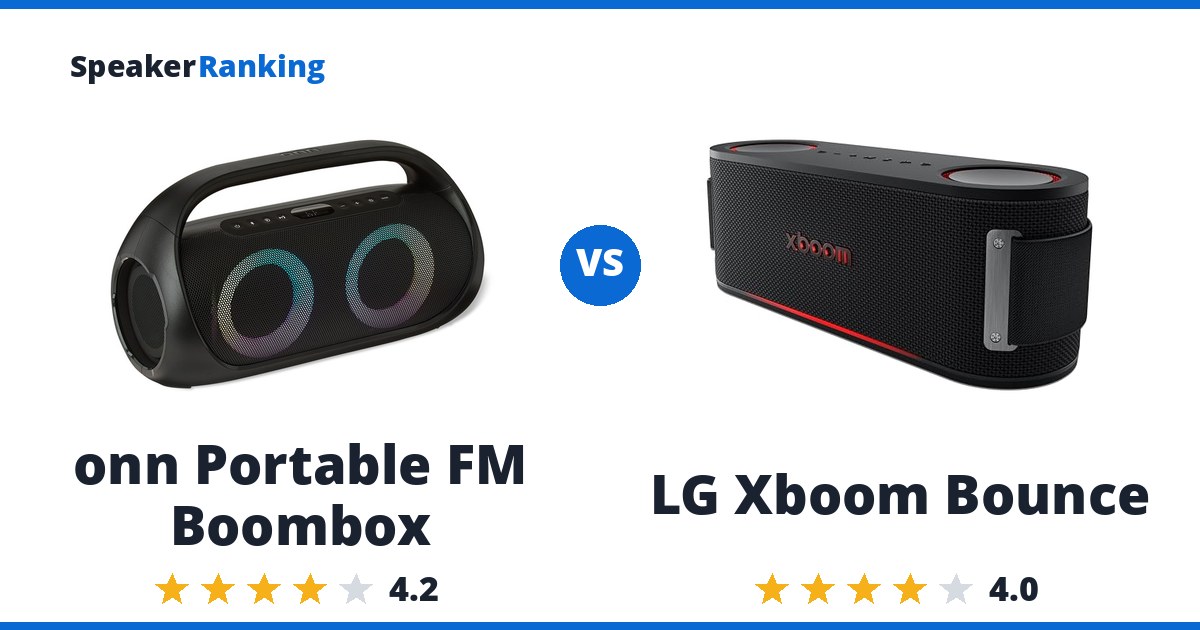 onn Portable FM Boombox vs LG Xboom Bounce