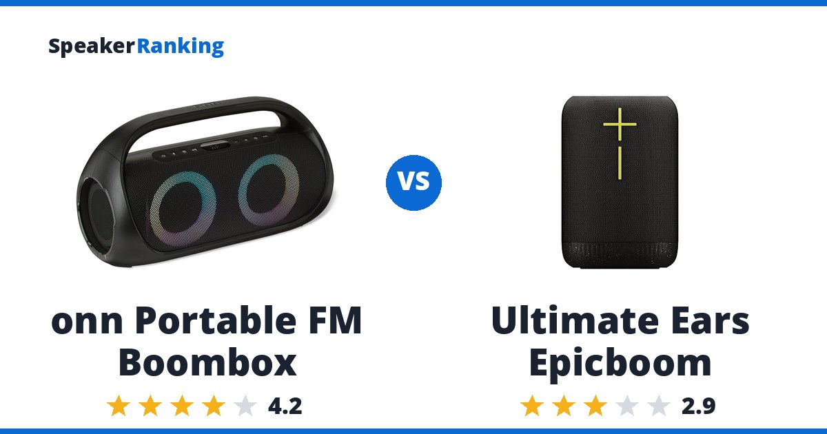onn Portable FM Boombox vs Ultimate Ears Epicboom