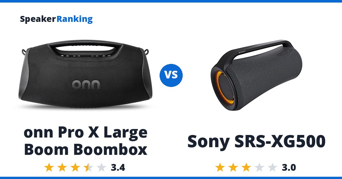 onn Pro X Large Boom Boombox vs Sony SRS-XG500