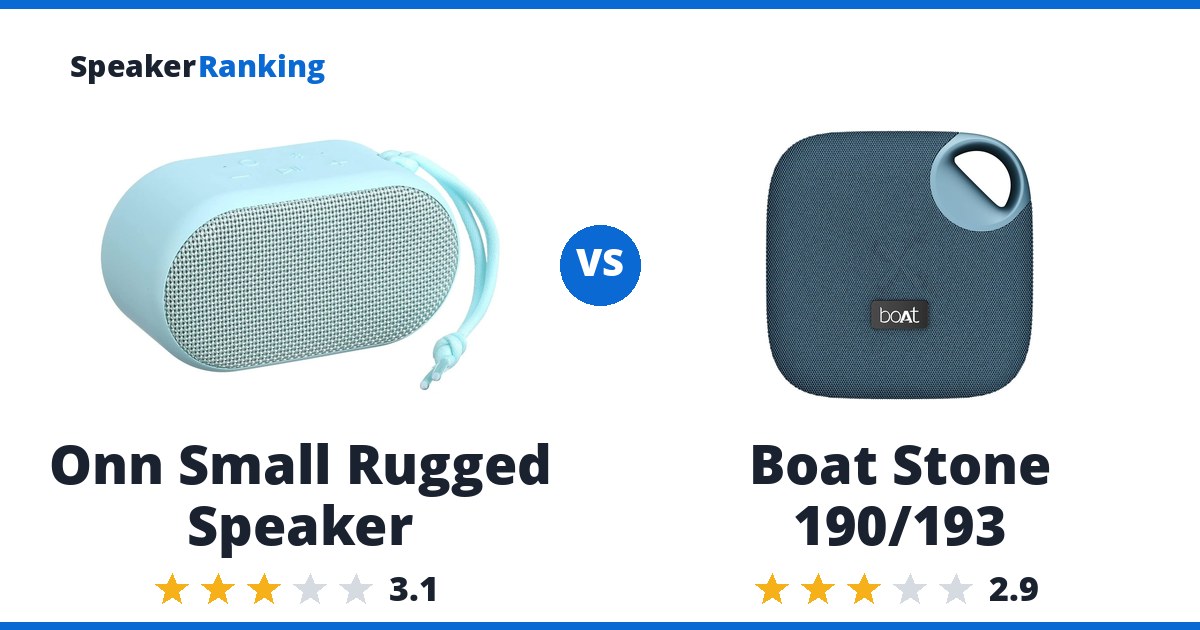 Onn Small Rugged Speaker vs Boat Stone 190/193
