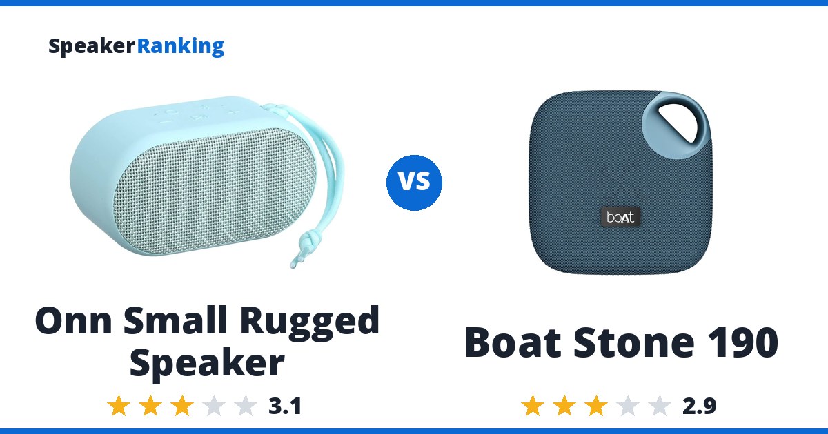 Onn Small Rugged Speaker vs Boat Stone 190