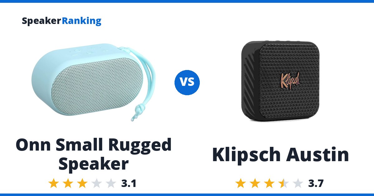 Onn Small Rugged Speaker vs Klipsch Austin