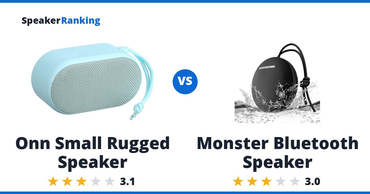 Onn Small Rugged Speaker vs Monster Bluetooth Speaker