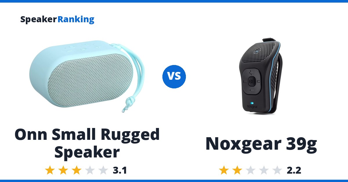 Onn Small Rugged Speaker vs Noxgear 39g