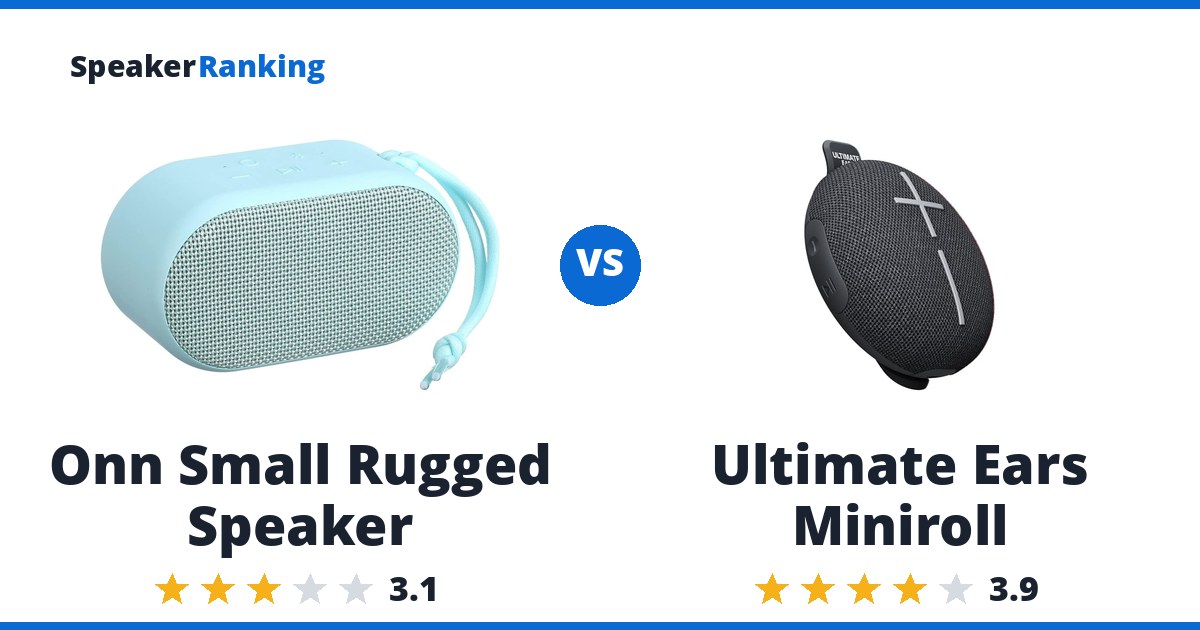 Onn Small Rugged Speaker vs Ultimate Ears Miniroll
