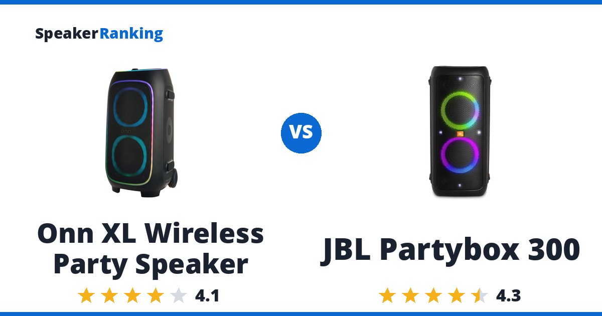 Onn XL Wireless Party Speaker vs JBL Partybox 300