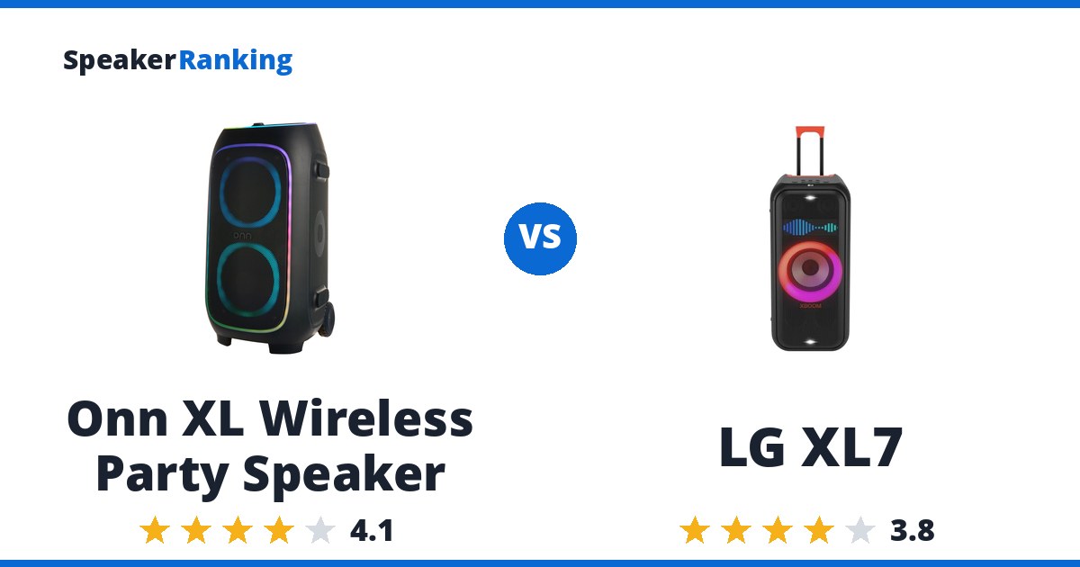 Onn XL Wireless Party Speaker vs LG XL7
