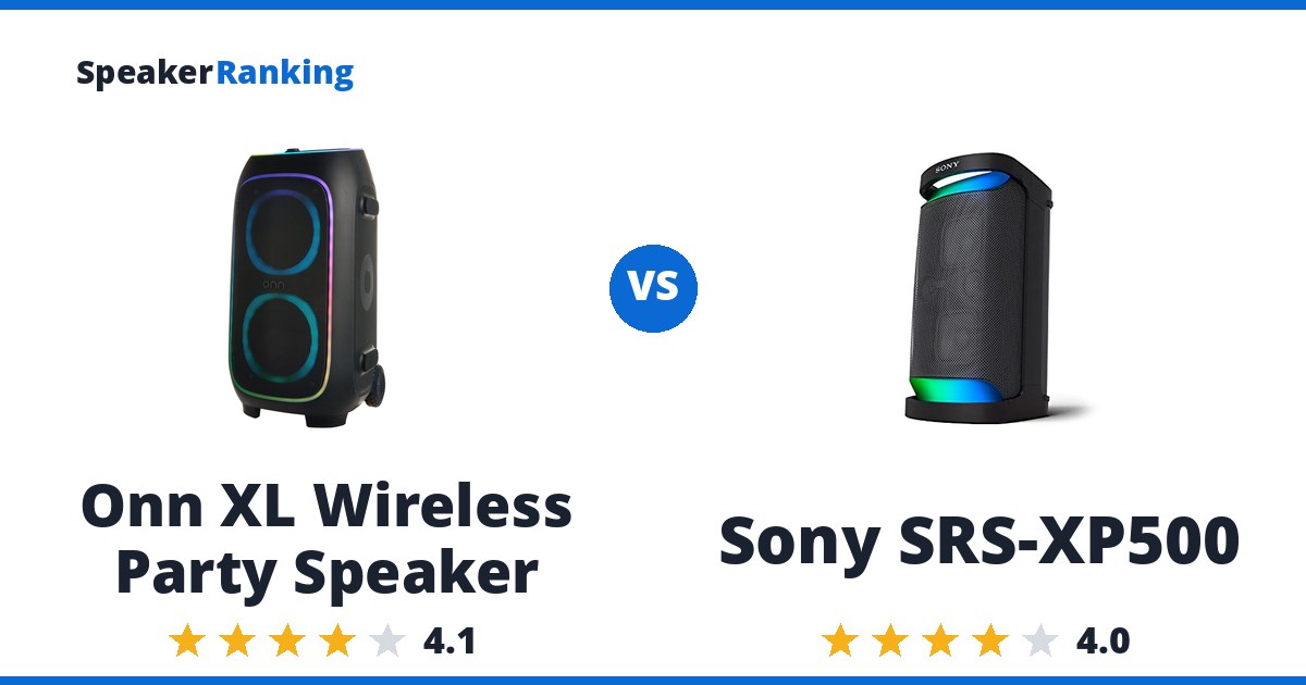 Onn XL Wireless Party Speaker vs Sony SRS-XP500