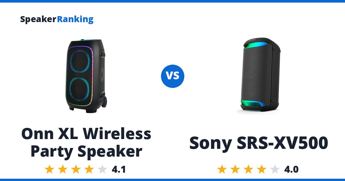 Onn XL Wireless Party Speaker vs Sony SRS-XV500