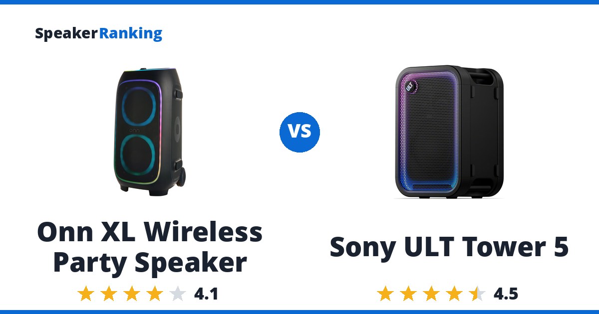Onn XL Wireless Party Speaker vs Sony ULT Tower 5